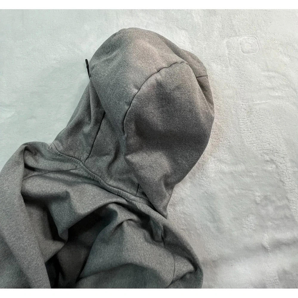 NIKE Mens L Pullover Hooded‎ Dri-Fit  Gray *FLAW*